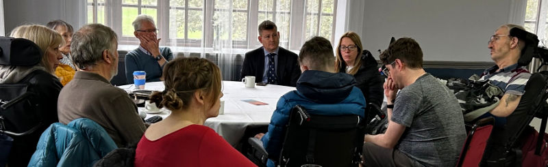Justin Madders MP MND meeting